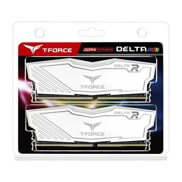 TeamGroup T-Force Delta RGB 32GB (16GBx2) DDR4 3200MHz Desktop RAM (White) - Image 2